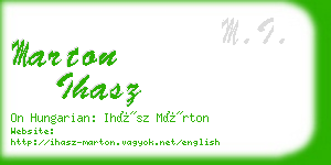 marton ihasz business card